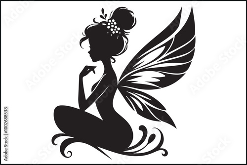 Fairy Silhouettes Magical Vector Poses