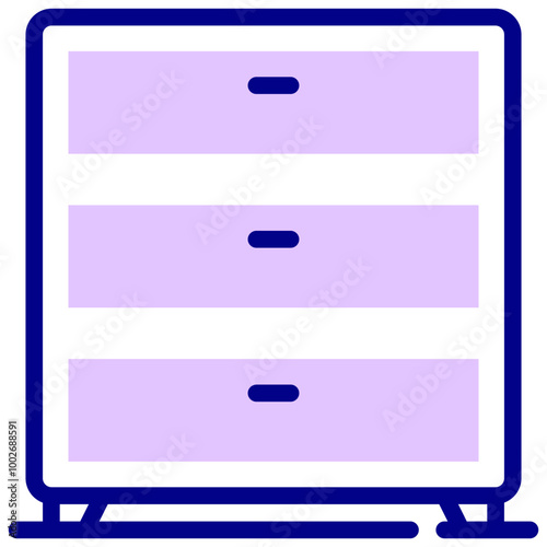 drawers mixed outline vector icon