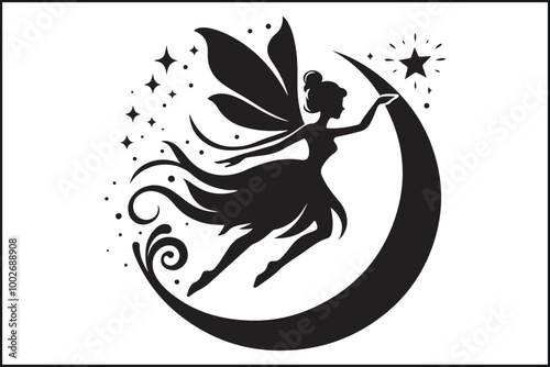 Fairy Silhouettes Magical Vector Poses