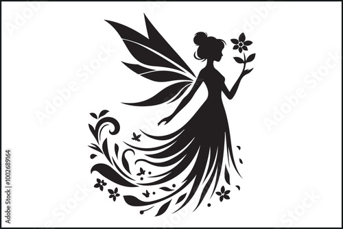 Fairy Silhouettes Magical Vector Poses