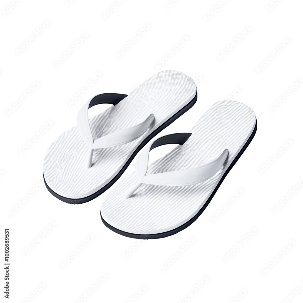 Classic white flip-flops for summer comfort Classic white flip-flops for summer comfort