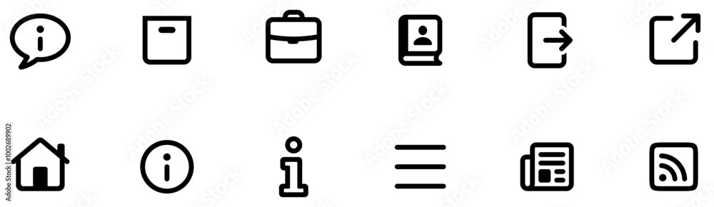 Set of Website sections icons Set of Website sections icons