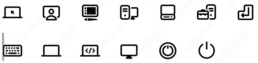 Set of Computer icons Set of Computer icons