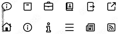 Set of Website sections icons