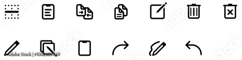 Set of Document Editing icons 