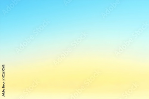Gradient light yellow to light sky blue abstract background