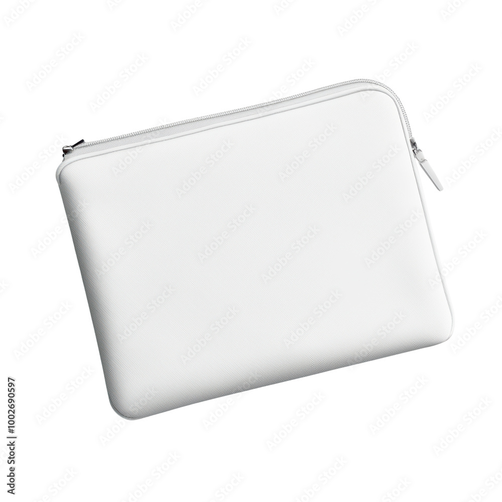 Sleek white laptop sleeve with zipper design Sleek white laptop sleeve with zipper design