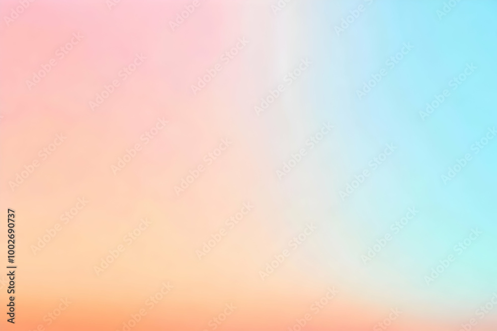 Obraz premium Gradient pastel orange to light blue abstract background