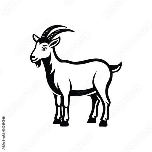 goat vector logo icon template