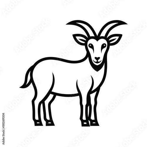 goat vector logo icon template