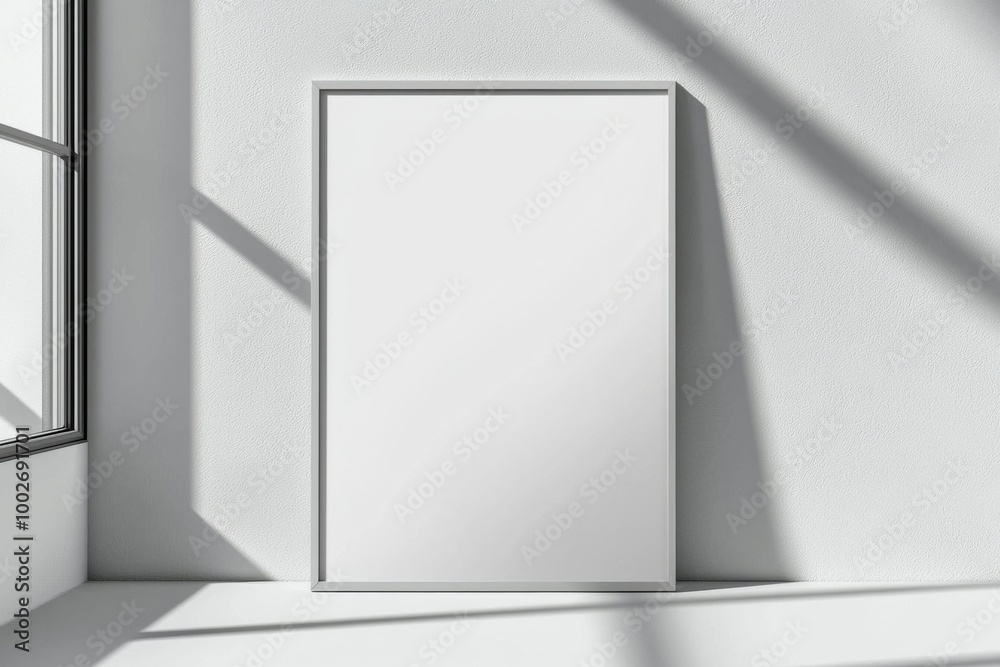 A3 Poster Mockup on White Background created with Generative AI A3 Poster Mockup on White Background created with Generative AI