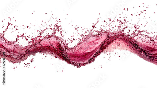 red wine splash isolated on white background