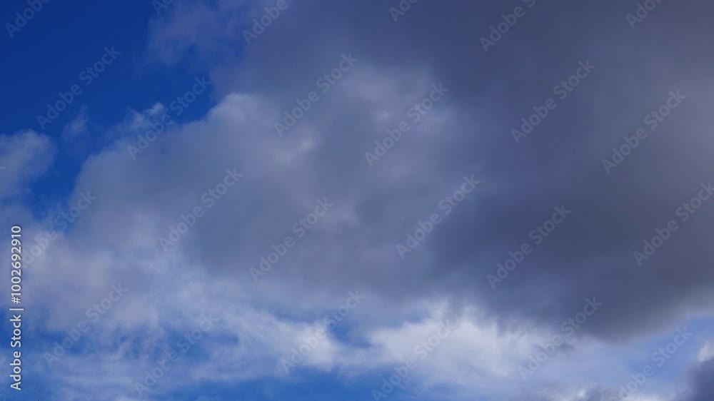 Blue sky and white cloud timelapse. Nature clouds at sun day. Good weather. Sky landscape. time lapse Blue sky and white cloud timelapse. Nature clouds at sun day. Good weather. Sky landscape. time lapse