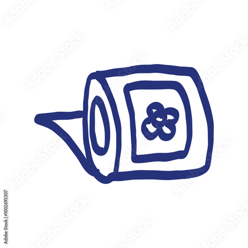 Toilet paper sketch. Vector illustration