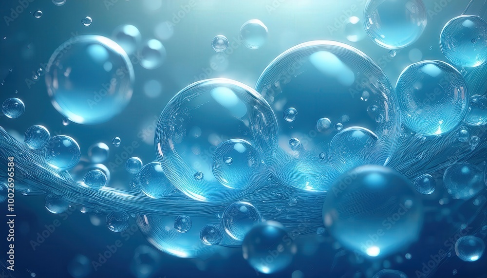 透明な青い水の泡が浮かぶ構図で、エーテル的な背景が軽やかさと爽やかさを感じさせ、泡の透明感を引き立てる光と反射が特徴。
透明な青い水の泡が浮かぶ構図で、エーテル的な背景が軽やかさと爽やかさを感じさせ、泡の透明感を引き立てる光と反射が特徴。