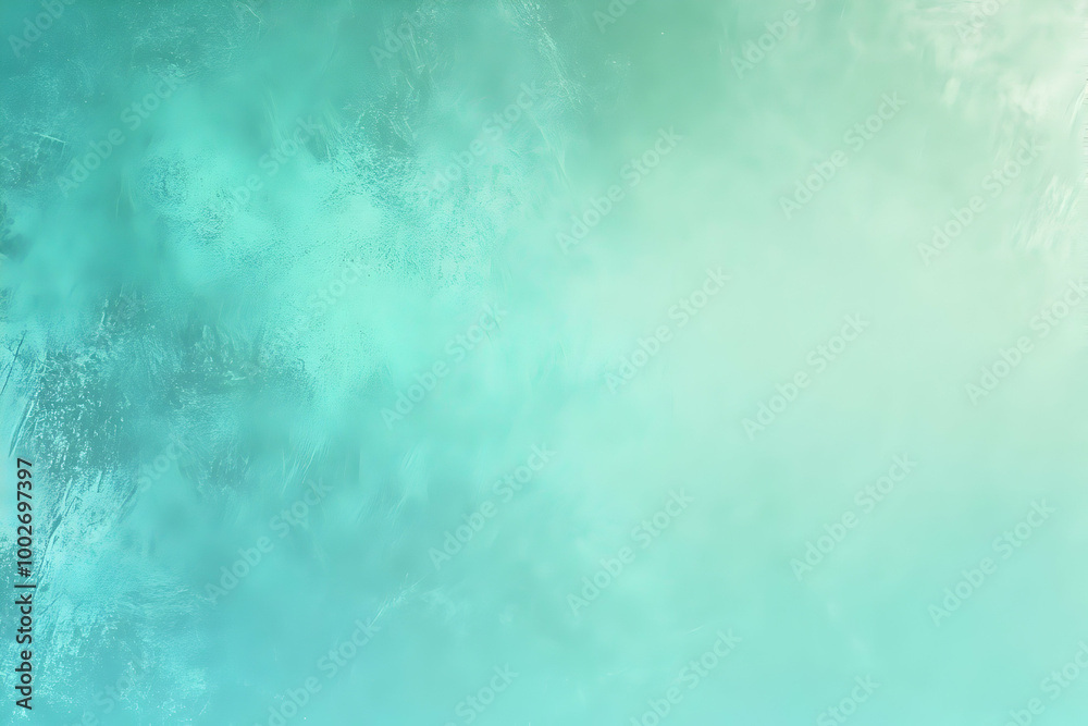 Fototapeta premium Gradient pastel green to light cyan abstract background