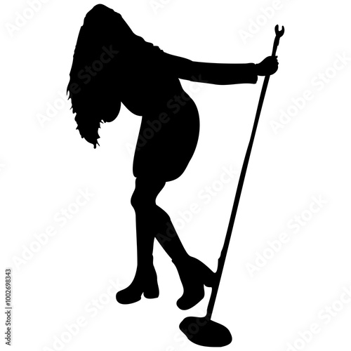 Singer Pose Silhouette. singing with a microphone on the stage. High quality silhouette singers . Pop, country music, rock stars and hiphop rapper artist vocalists . Popular singer super star vector s