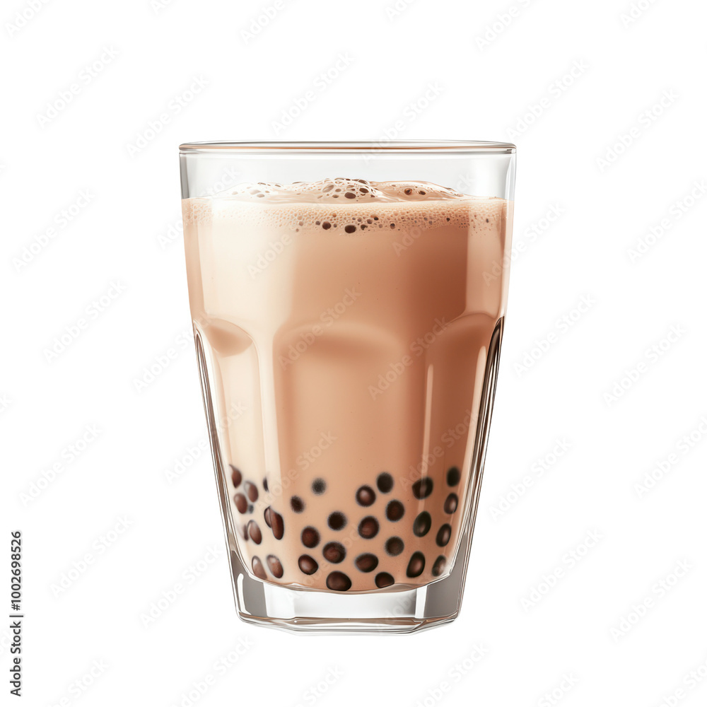 Refreshing bubble tea with tapioca pearls Refreshing bubble tea with tapioca pearls