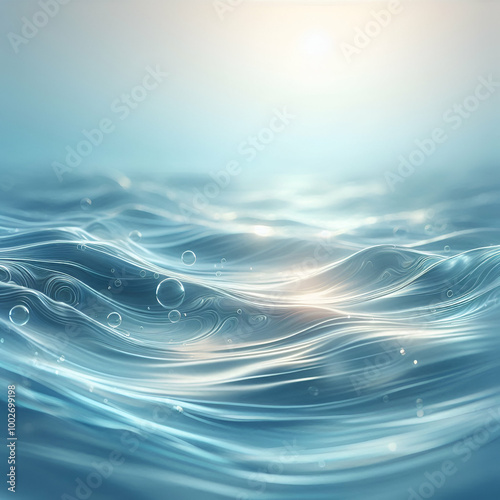 Calm Blue Water Ripples