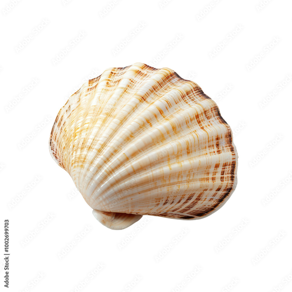 Beautifully patterned seashell on a black background Beautifully patterned seashell on a black background