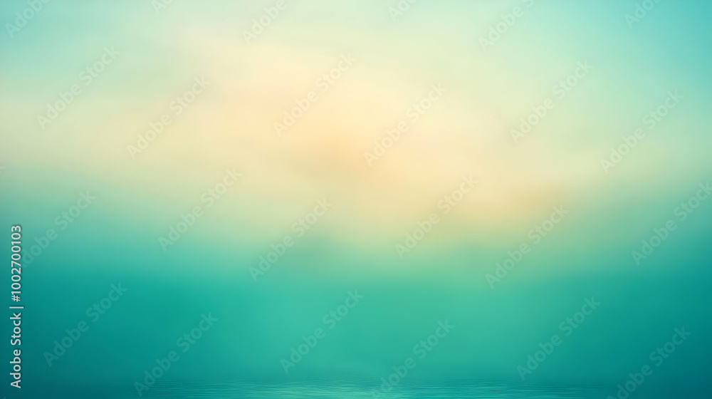 Obraz premium Blurred gradient turquoise to jade abstract background