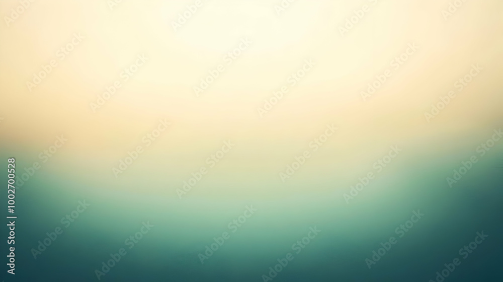 Fototapeta premium Blurred gradient jade to cream abstract background