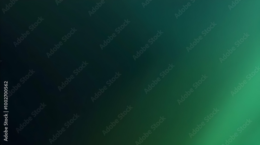 Obraz premium Blurred gradient emerald green to obsidian abstract background
