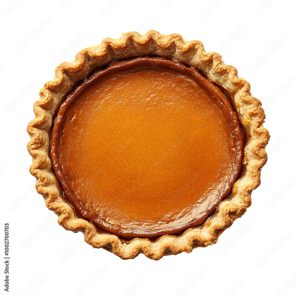 Pumpkin Pie isolated on transparent or white background