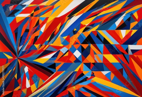 Wallpaper Mural exquisite collection dynamic diagonal shapes featuring striking color contrasts energetic patterns visual feast, abstraction, art, aesthetic, balance Torontodigital.ca