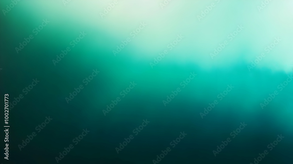Obraz premium Blurred gradient emerald green to teal abstract background