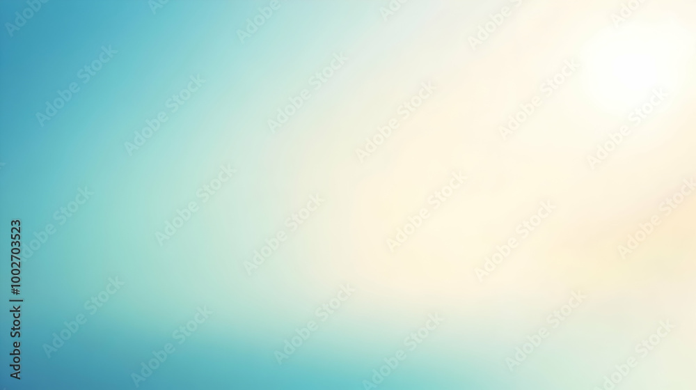 Obraz premium Blurred gradient olive to sky blue abstract background