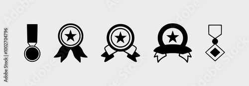 Complete Medal Icon Collection for Competitions, Rewards, and Education – Perfect for Champion, Trophy, and Achievement Designs