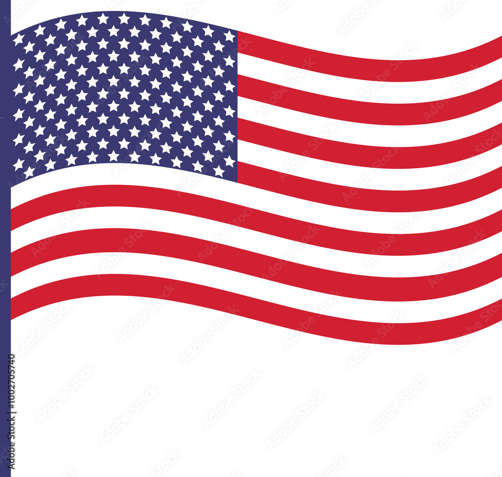 American USA Flag clip art design on plain white transparent isolated background for card, shirt, hoodie, sweatshirt, apparel, card, tag, mug, icon, poster or badge American USA Flag clip art design on plain white transparent isolated background for card, shirt, hoodie, sweatshirt, apparel, card, tag, mug, icon, poster or badge
