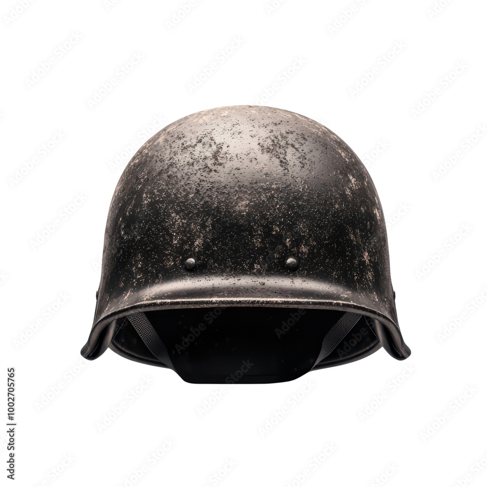 Obraz premium Worn military helmet with weathered texture