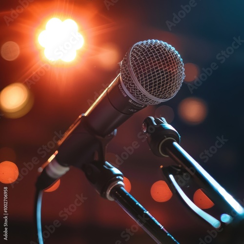 microphone on stage photo