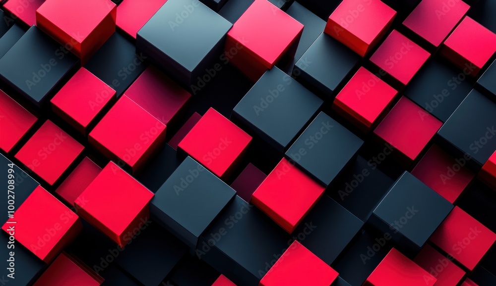 Abstract Red and Black Geometric Pattern Abstract Red and Black Geometric Pattern