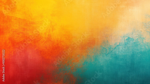 Gradient of warm orange blending into cool blue with hints of green in the middle.