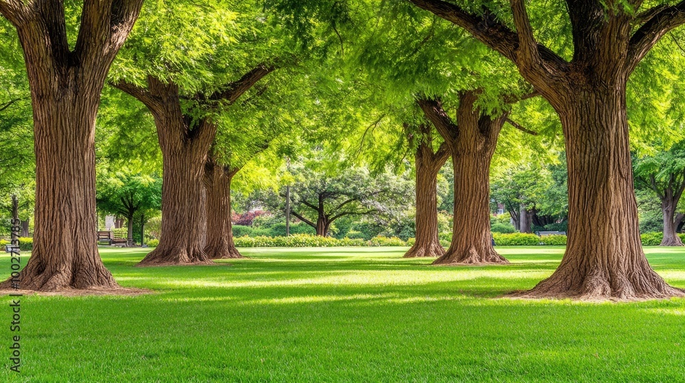 Tall Pine Trees in a Lush Green Grove Tall Pine Trees in a Lush Green Grove