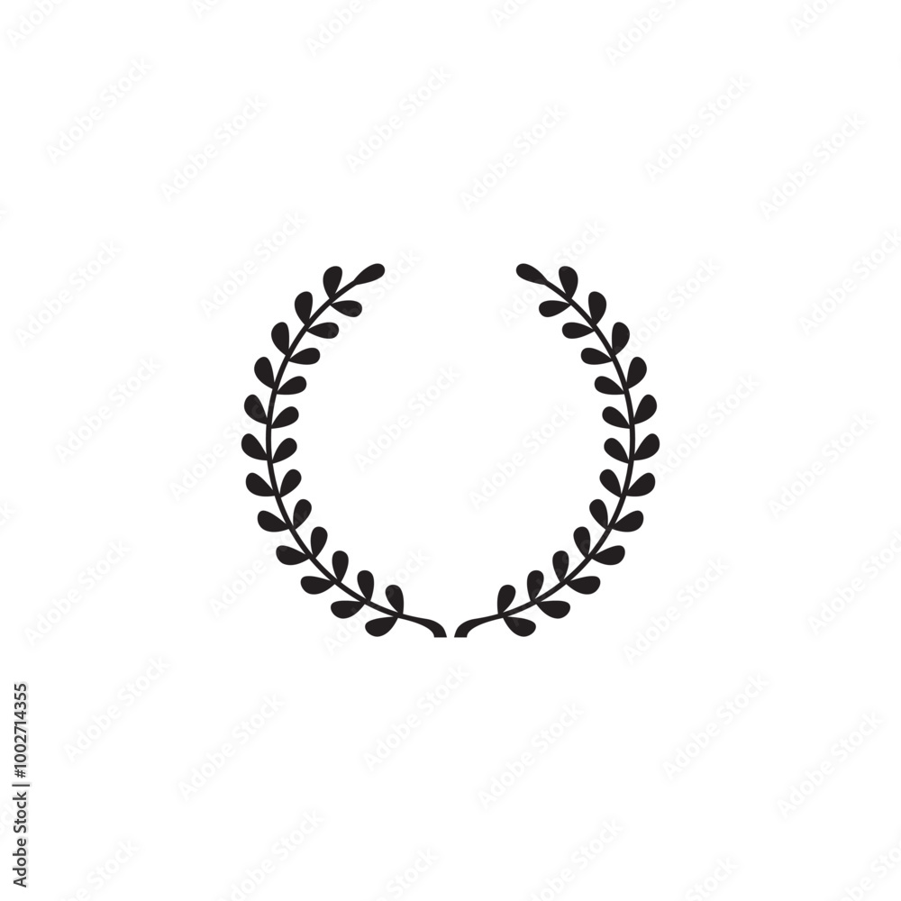 Obraz premium Laurel wreath silhouette vector