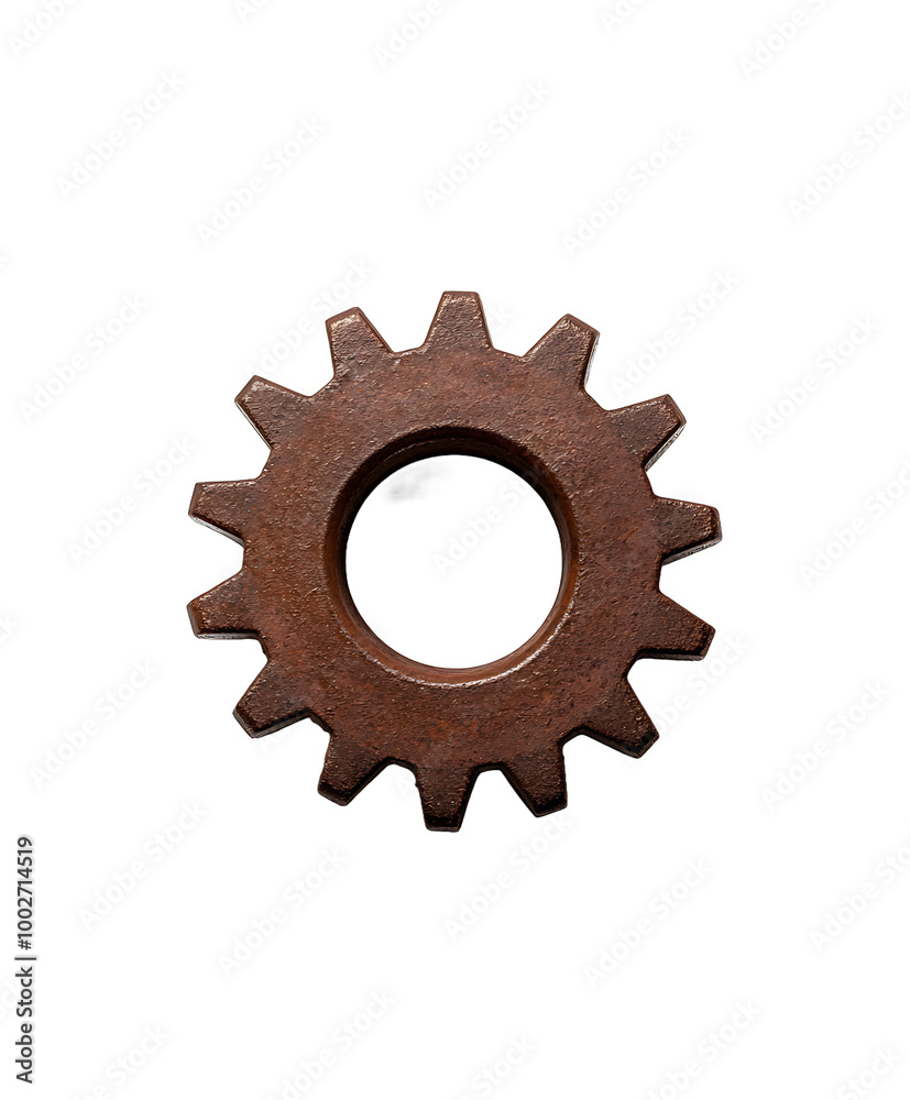 small metal gear cog isolated on transparent background small metal gear cog isolated on transparent background