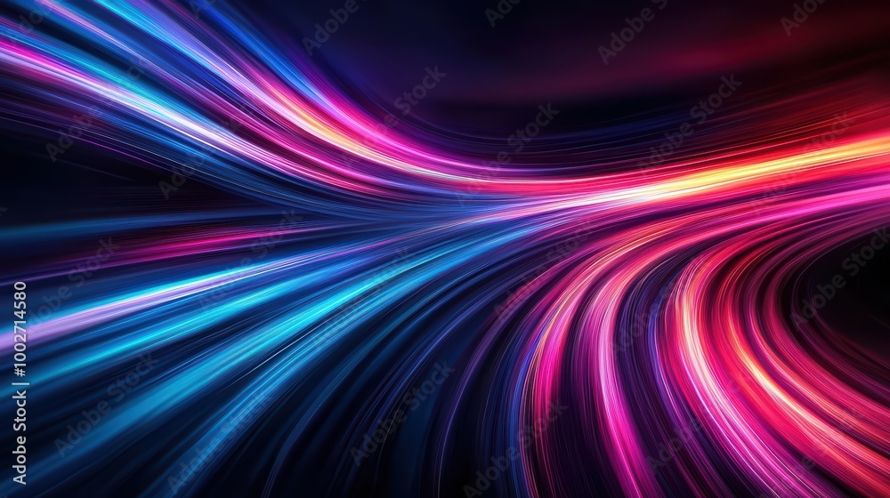 Vibrant abstract light trails in motion Vibrant abstract light trails in motion