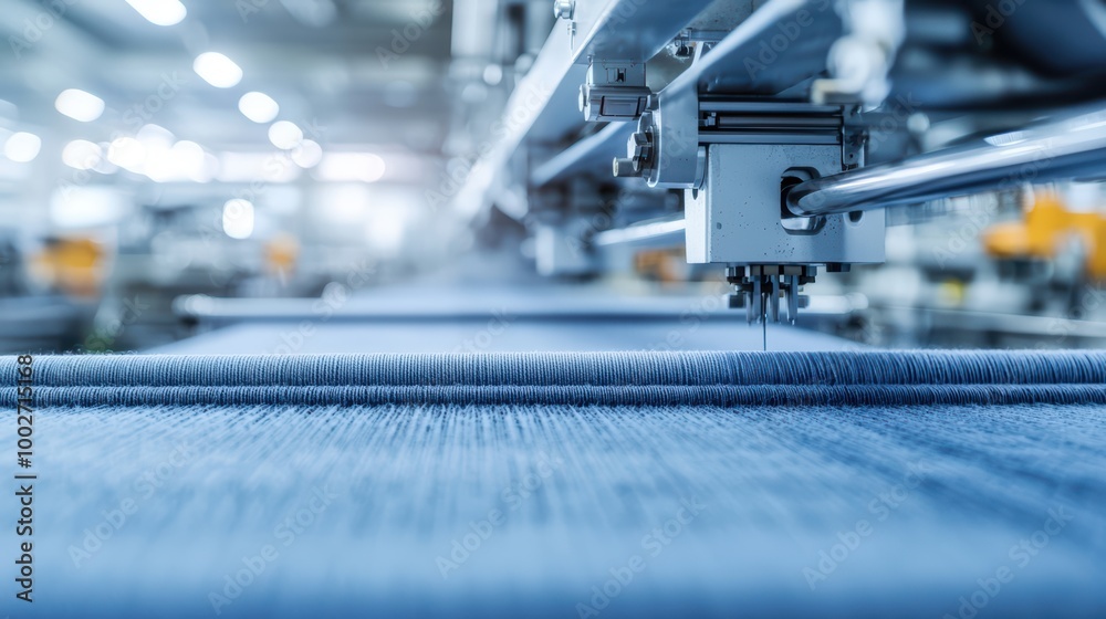 Precision machinery in a textile manufacturing facility Precision machinery in a textile manufacturing facility