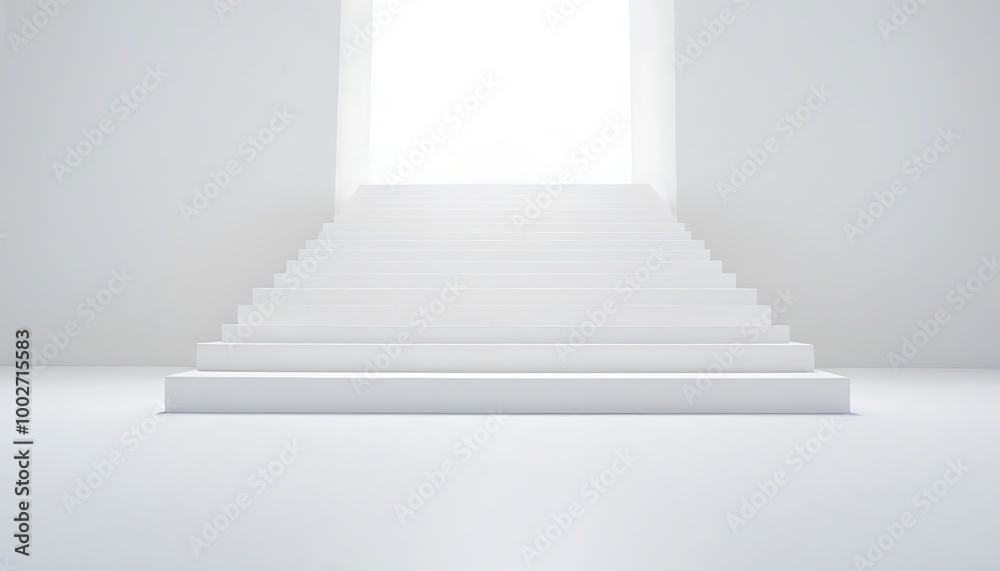 Fototapeta premium staircase in the building stair, staircase, floor, hotel, step, up, interior, ladder, home, modern, white, 3