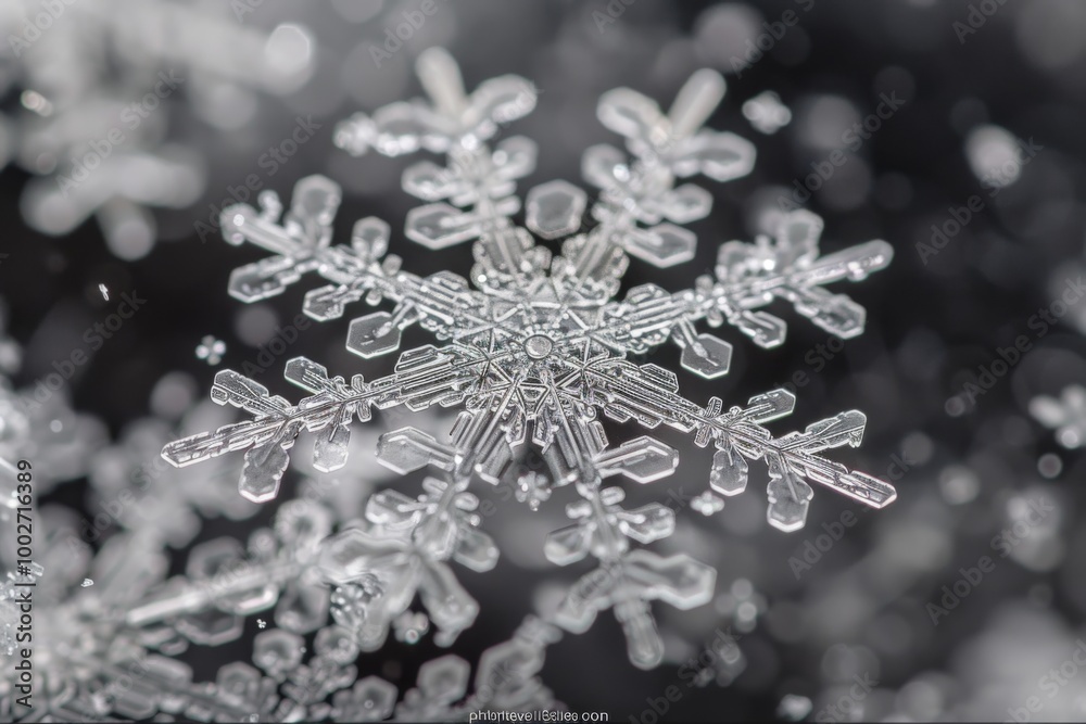 Intricate Close-Up of a Snowflake Intricate Close-Up of a Snowflake