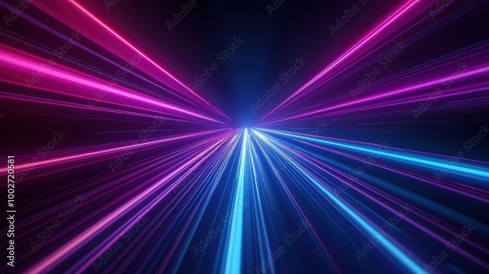 Vibrant abstract light trails in neon colors Vibrant abstract light trails in neon colors