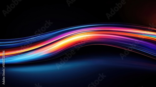 Vibrant abstract light wave with dynamic colors