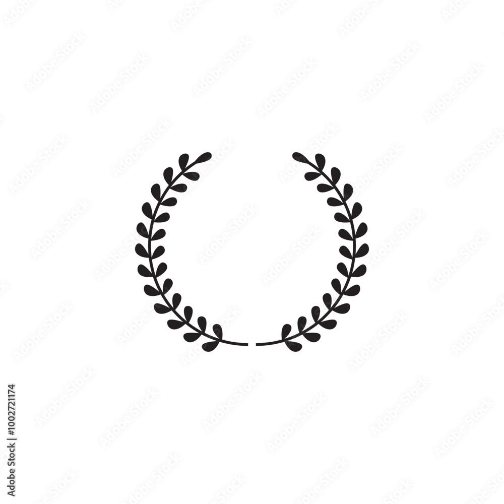 Laurel wreath silhouette vector Laurel wreath silhouette vector