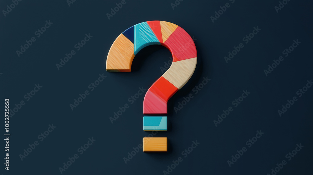 Colorful question mark surrounded by dynamic abstract shapes, symbolizing the pursuit of knowledge and curiosity in a vibrant, engaging visual expression. Colorful question mark surrounded by dynamic abstract shapes, symbolizing the pursuit of knowledge and curiosity in a vibrant, engaging visual expression.