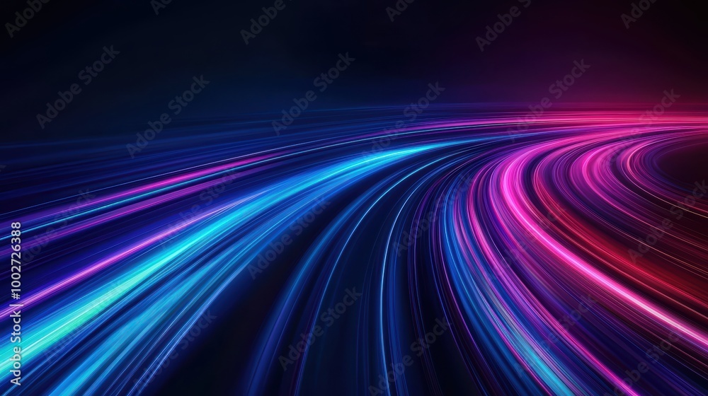 Vibrant light trails creating a dynamic abstract background Vibrant light trails creating a dynamic abstract background