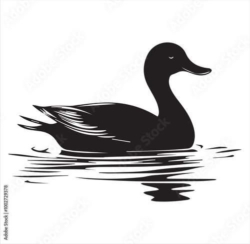 silhouette of a duck,bird, swan, animal, duck, goose, illustration, vector, silhouette, nature, cartoon, water, beak, icon, black, wild, lake, drawing, wildlife, birds, design, feather, love, art, sym